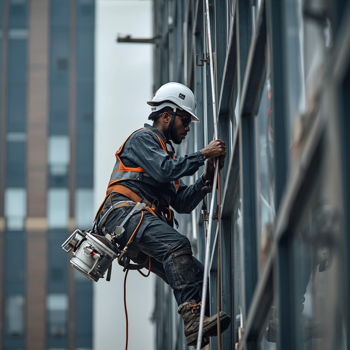 Modern aluminum and glass building